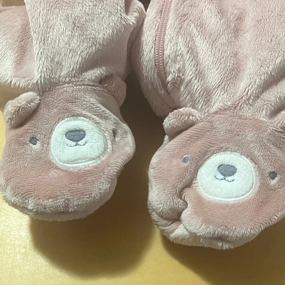 Carter's Soft Pink Bear Footie